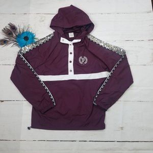 PINK NATION burgandy sports lightweight bling Jacket
